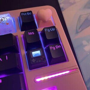 Cute Pink Heart Kawaii Artisan Keycap for OEM Mechanical Keyboard